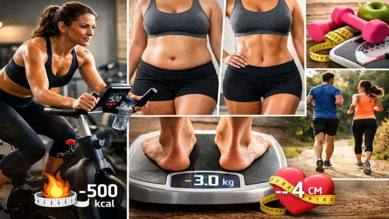 Personne faisant une séance de vélo d’appartement en intérieur, illustrant les résultats physiques et la perte de poids après 1 heure de vélo d’appartement par jour